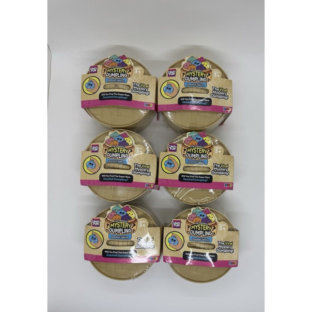 RMS The Original Mystery Squishy Dumpling Seashell Edition Lot of 6 Sealed